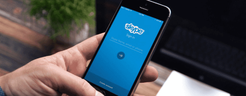 Tela inicial aplicativo Skype - Ferramenta de Produtividade